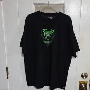 Gildan Widow Wax Men's T-Shirt Black Neon Green Racing Sz 2XL EUC